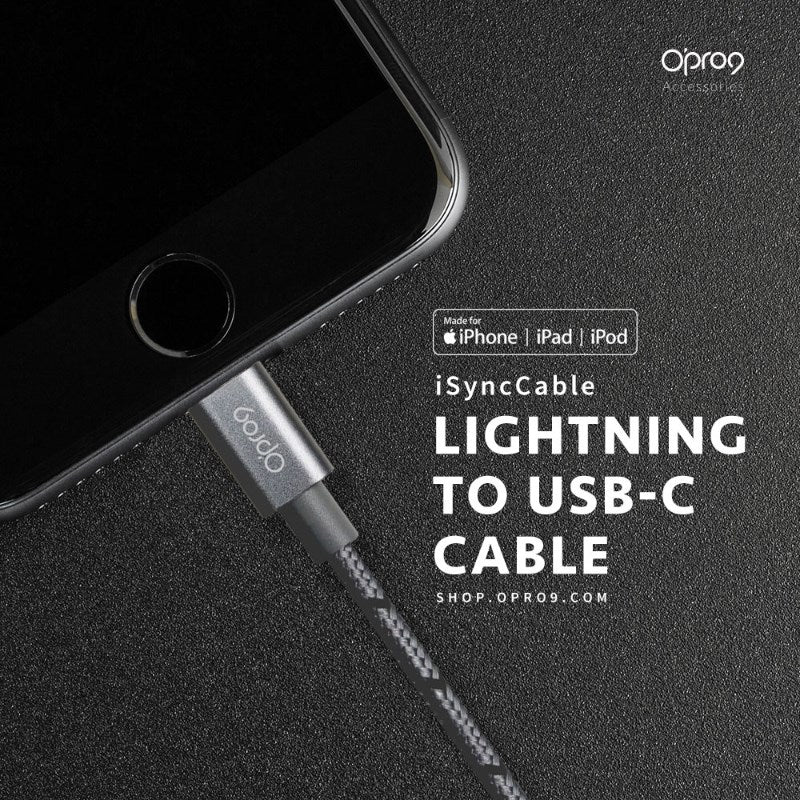 Lighting to USB-C  C94蘋果編織數據線 FCA117
